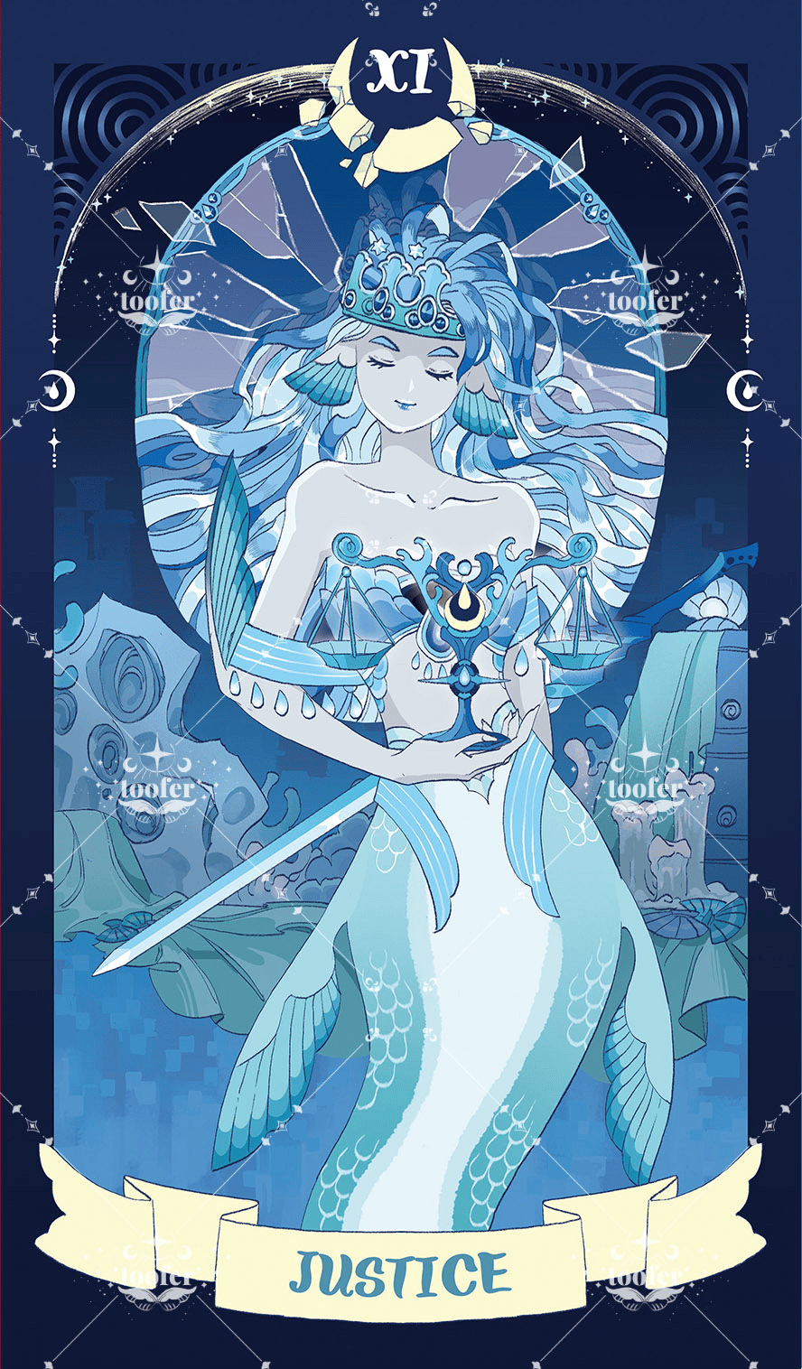 Sea in Moonlight Tarot – Justice
