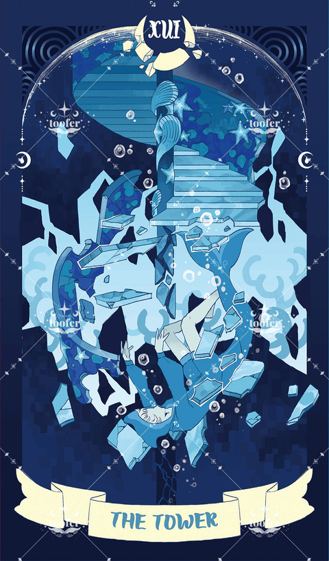 Sea in Moonlight Tarot – The Tower