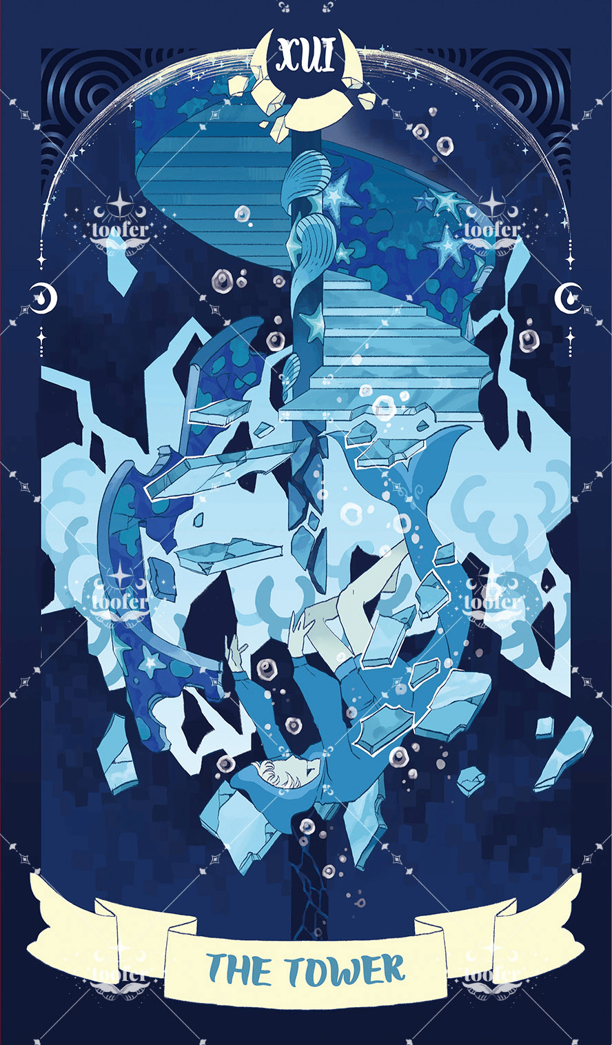 Sea in Moonlight Tarot – The Tower