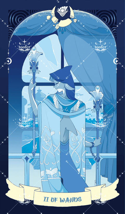 Sea in Moonlight Tarot – Two of Wands