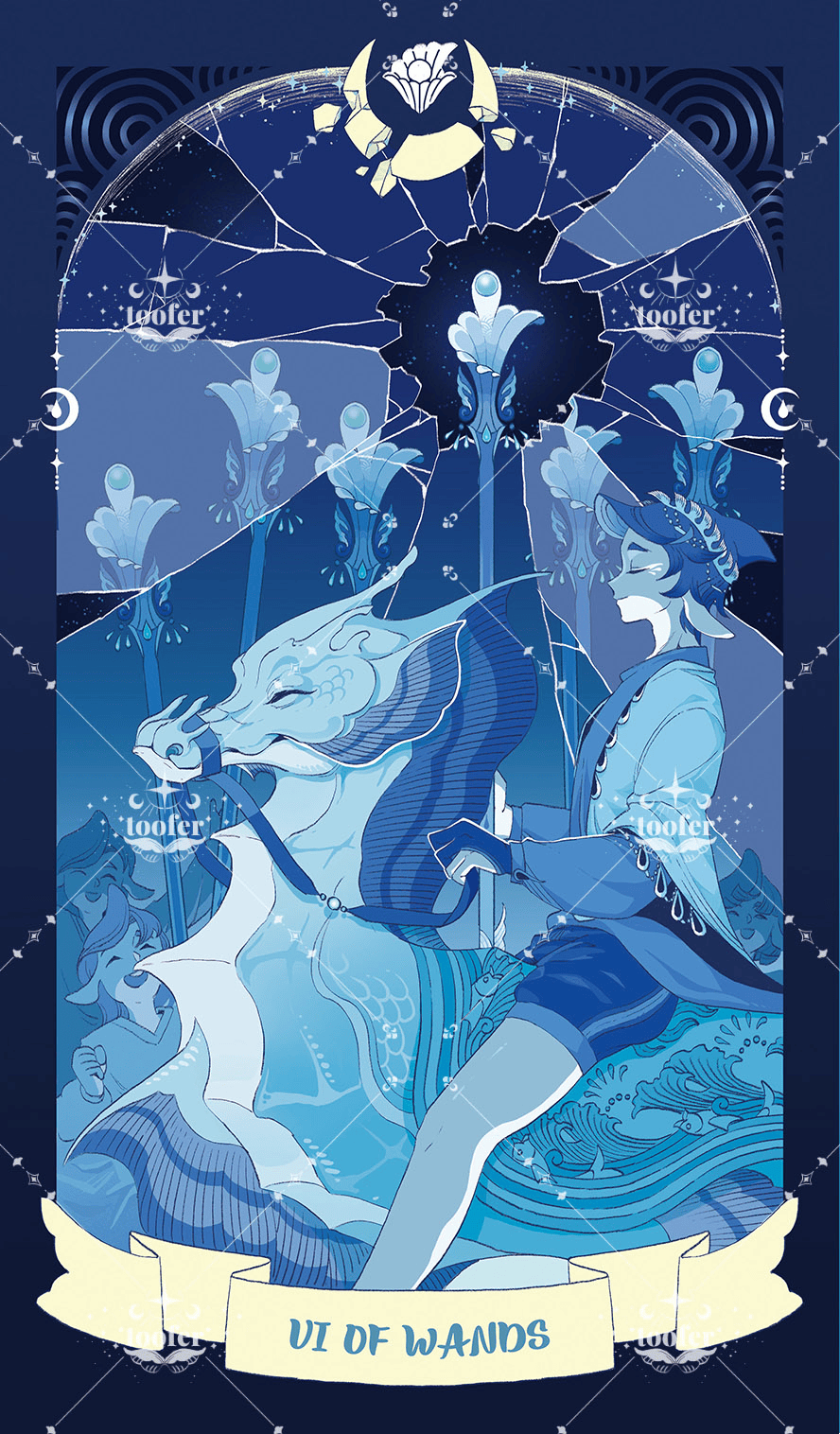 Sea in Moonlight Tarot – Six of Wands