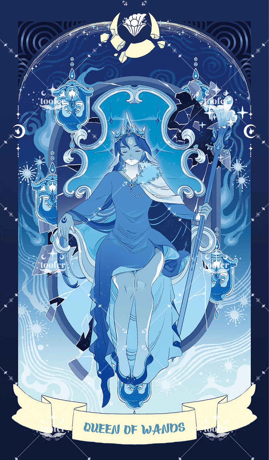 Sea in Moonlight Tarot – Queen of Wands