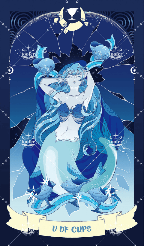 Sea in Moonlight Tarot – Five of Cups