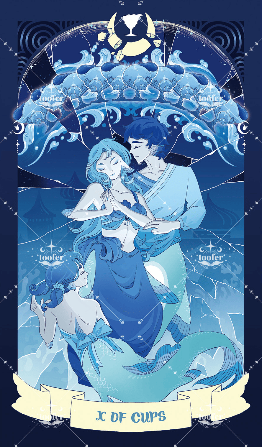 Sea in Moonlight Tarot – Ten of Cups