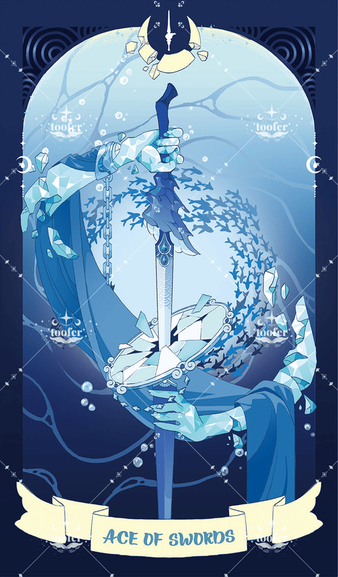 Sea in Moonlight Tarot – Ace of Swords