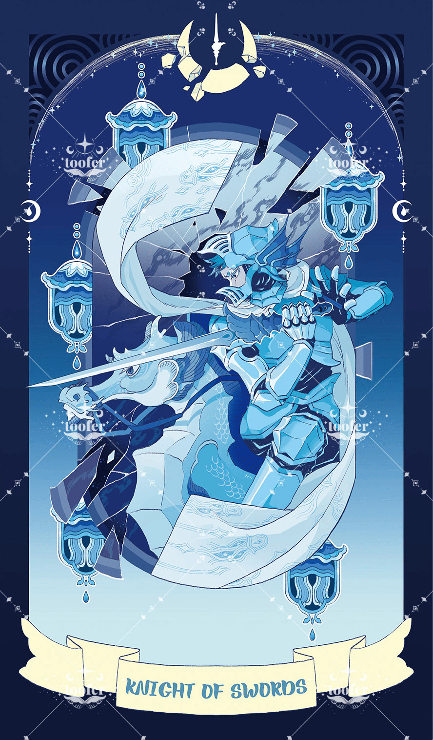 Sea in Moonlight Tarot – Knight of Swords