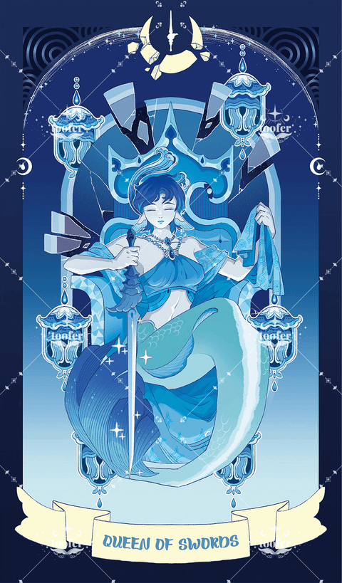 Sea in Moonlight Tarot – Queen of Swords