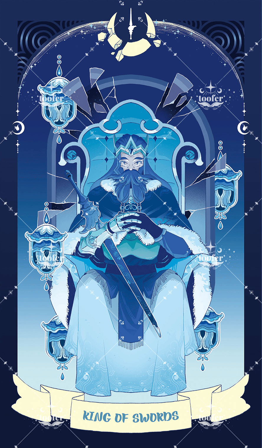 Sea in Moonlight Tarot – King of Swords