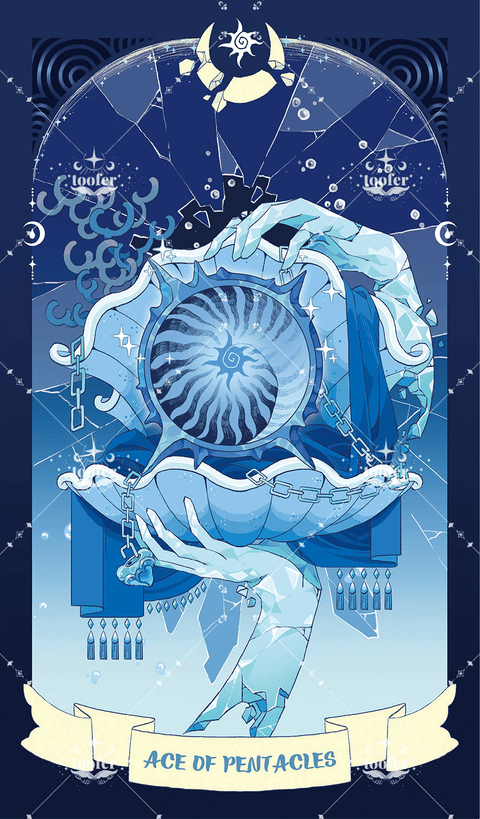 Sea in Moonlight Tarot – Ace of Pentacles
