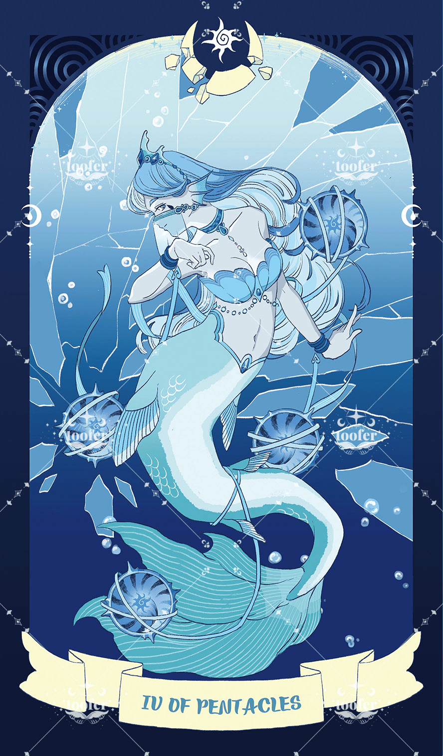 Sea in Moonlight Tarot – Four of Pentacles