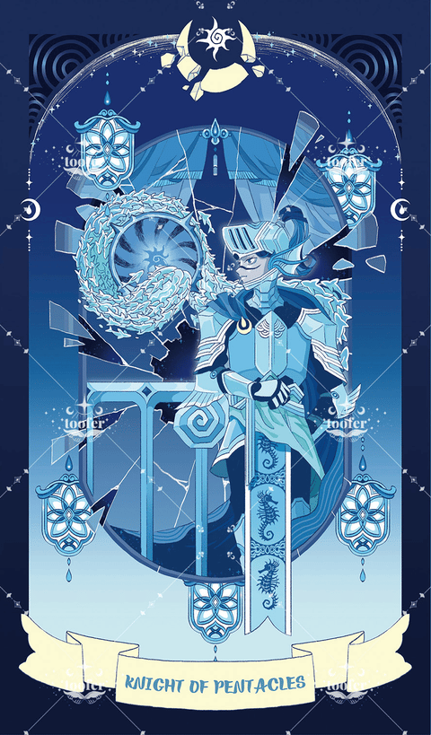 Sea in Moonlight Tarot – Knight of Pentacles