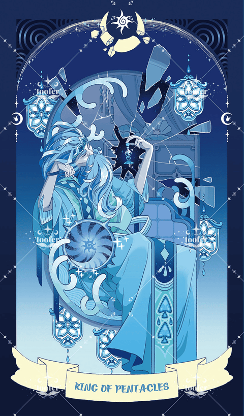 Sea in Moonlight Tarot – King of Pentacles