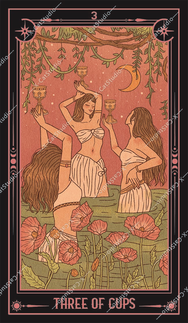 She's Wilderness Tarot – Three of Cups