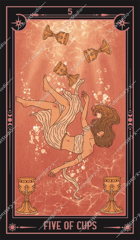 She's Wilderness Tarot – Five of Cups