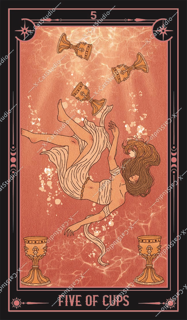 She's Wilderness Tarot – Five of Cups