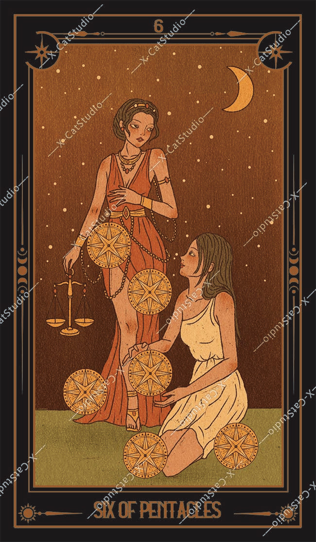 She's Wilderness Tarot – Six of Pentacles
