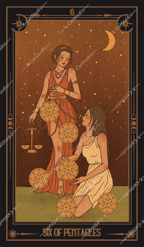 She's Wilderness Tarot – Six of Pentacles