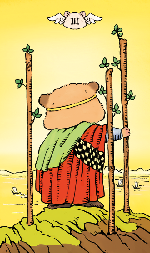 Shushu Tarot – Three of Wands