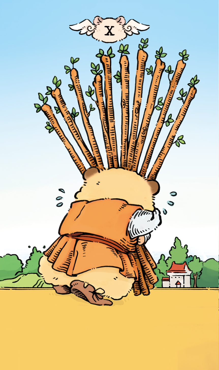 Shushu Tarot – Ten of Wands