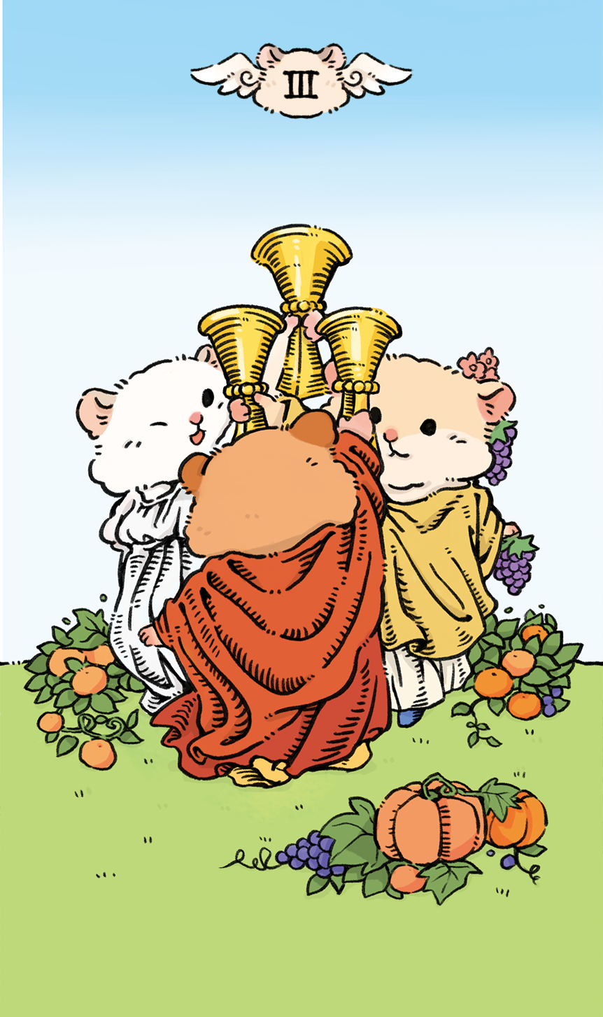 Shushu Tarot – Three of Cups