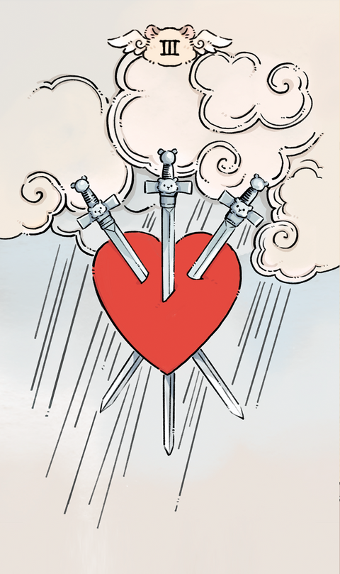 Shushu Tarot – Three of Swords