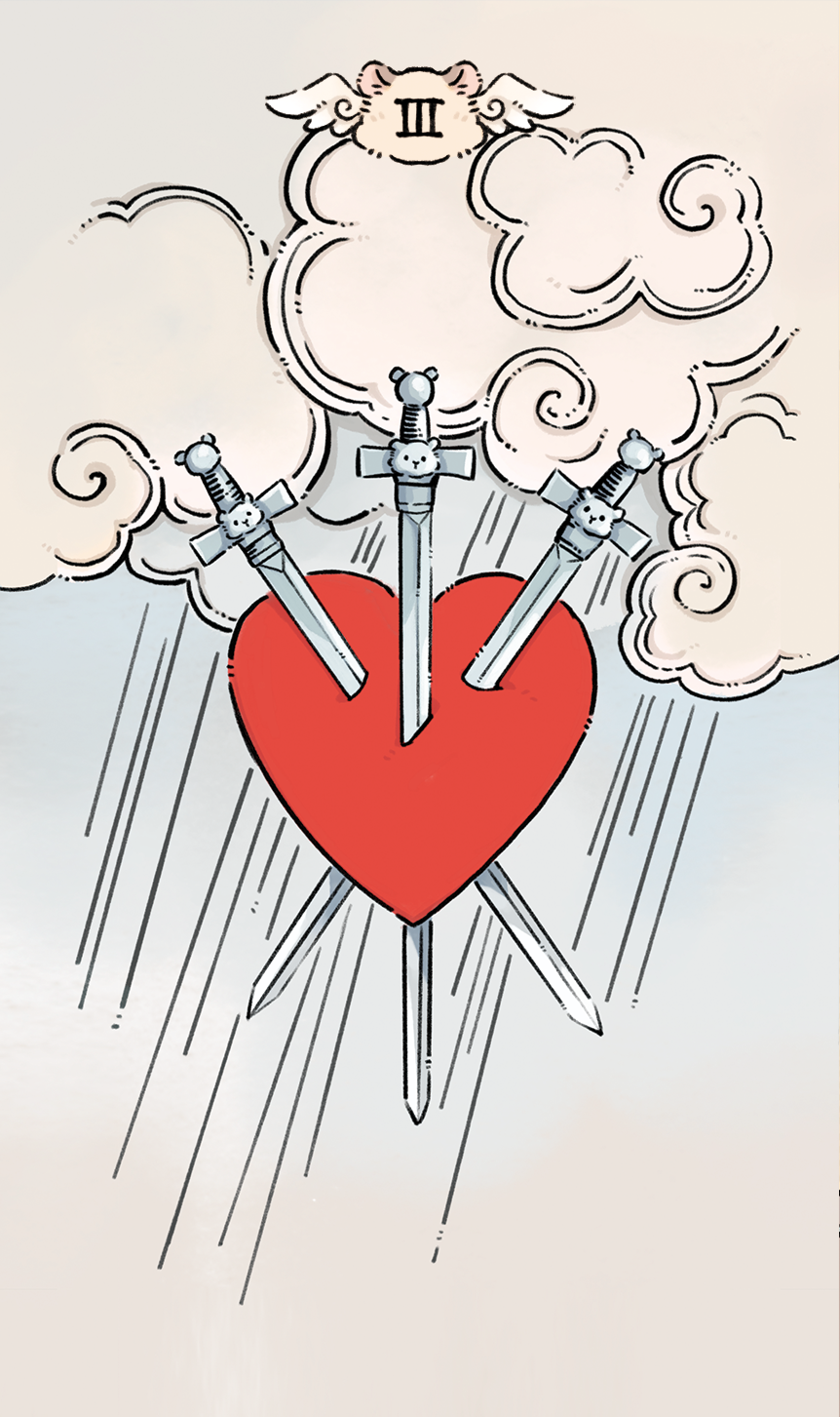 Shushu Tarot – Three of Swords