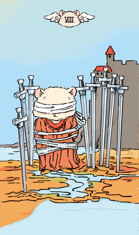 Shushu Tarot – Eight of Swords