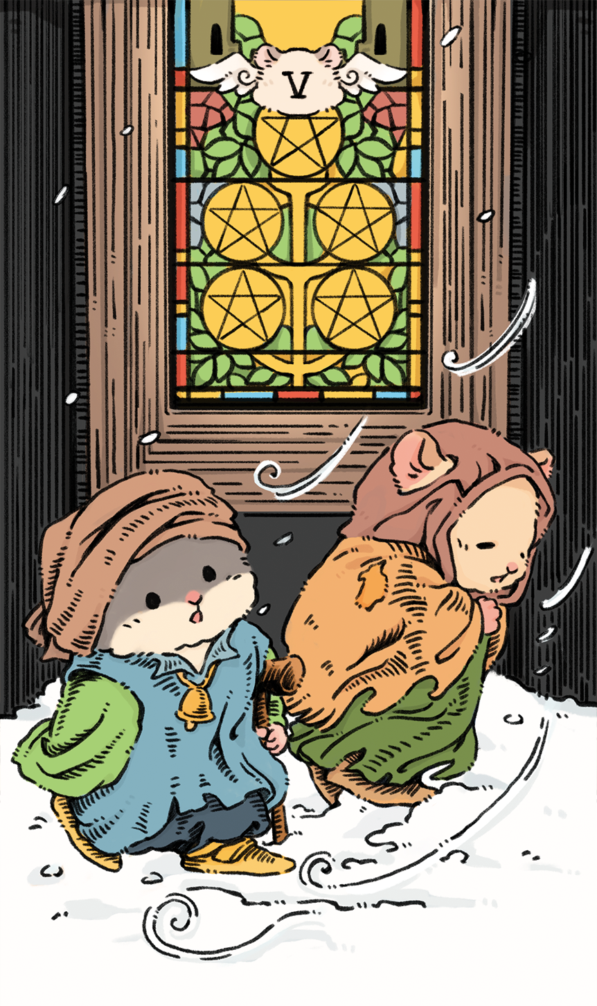 Shushu Tarot – Five of Pentacles