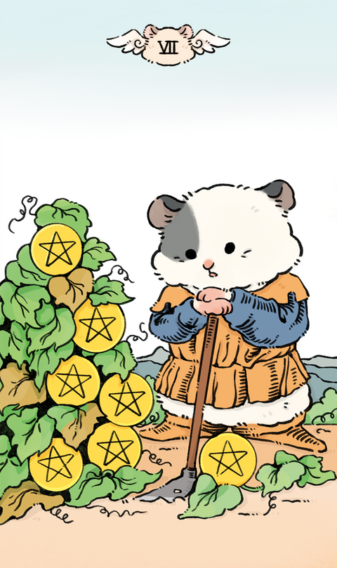 Shushu Tarot – Seven of Pentacles