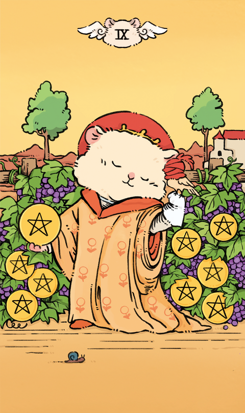 Shushu Tarot – Nine of Pentacles