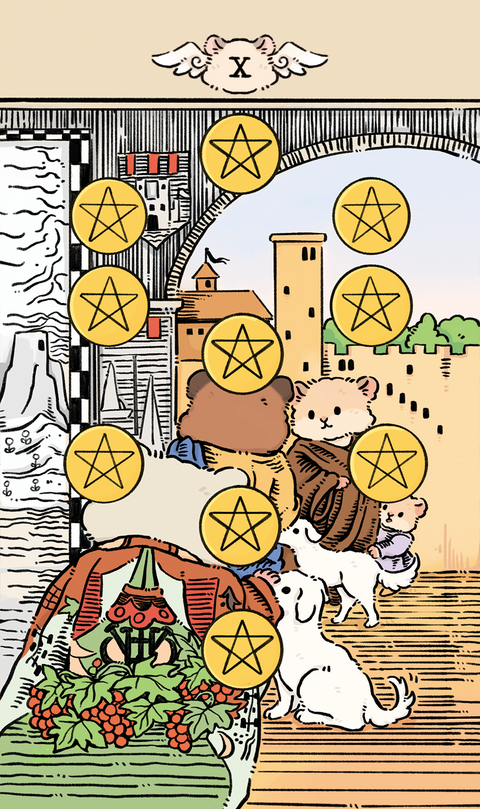 Shushu Tarot – Ten of Pentacles