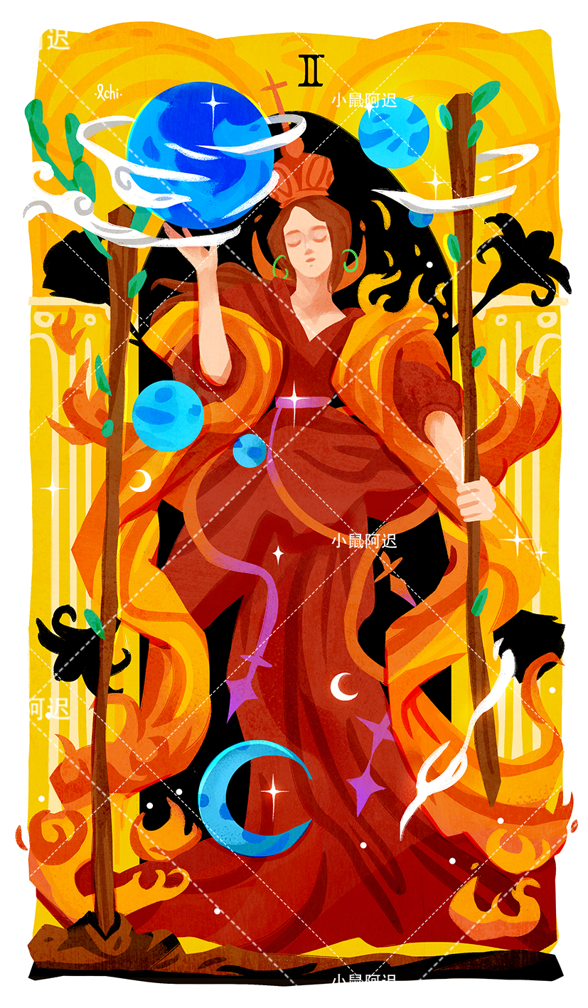 Sleepwalker's Tarot – Two of Wands