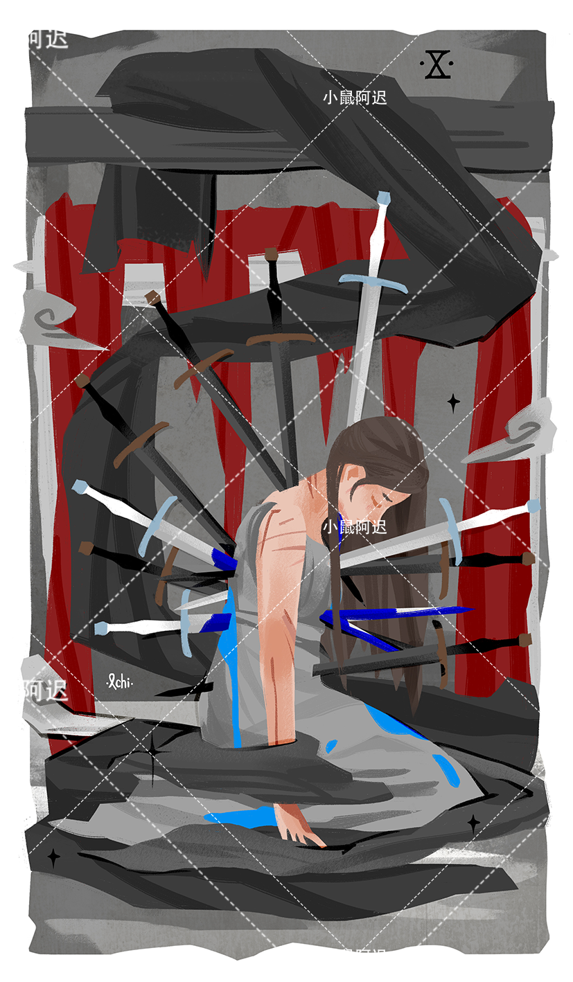 Sleepwalker's Tarot – Ten of Swords