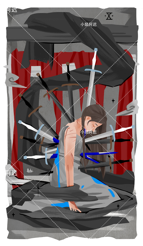 Sleepwalker's Tarot – Ten of Swords