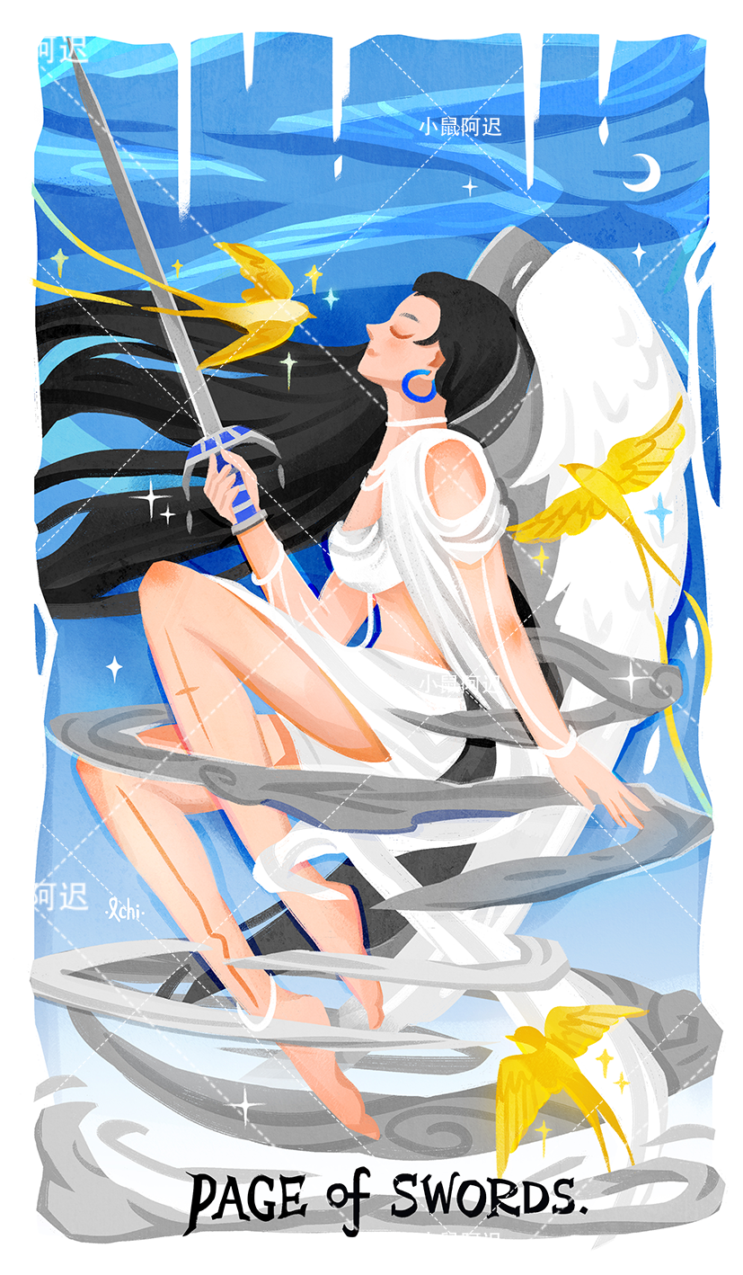 Sleepwalker's Tarot – Page of Swords