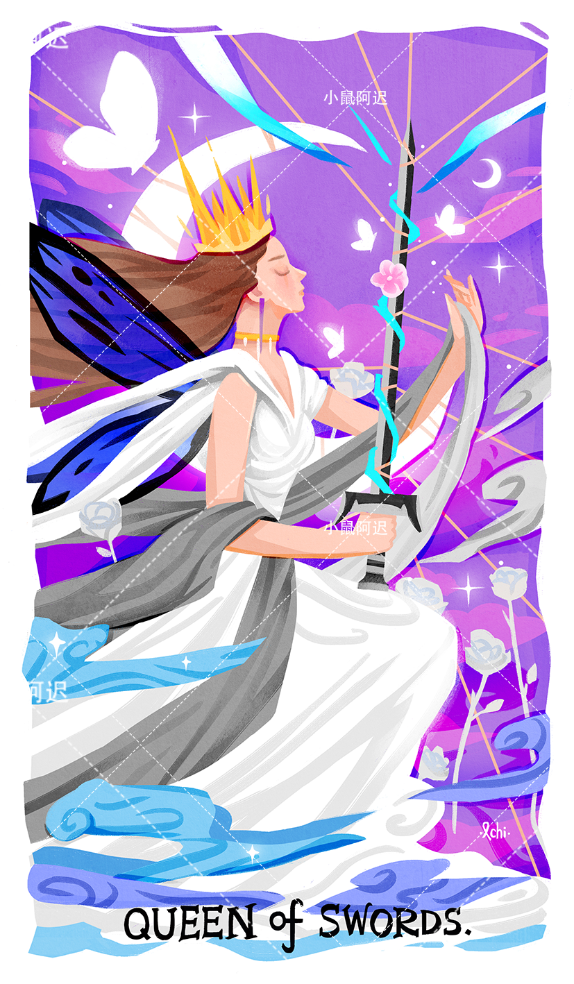 Sleepwalker's Tarot – Queen of Swords