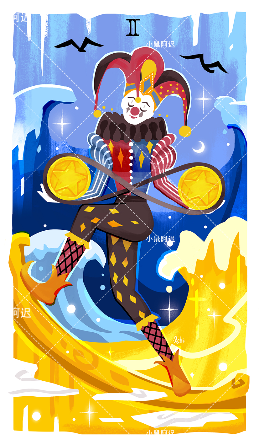 Sleepwalker's Tarot – Two of Pentacles