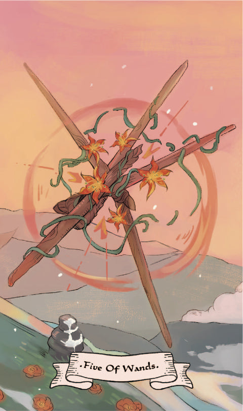 The Soul's Haven Tarot – Five of Wands