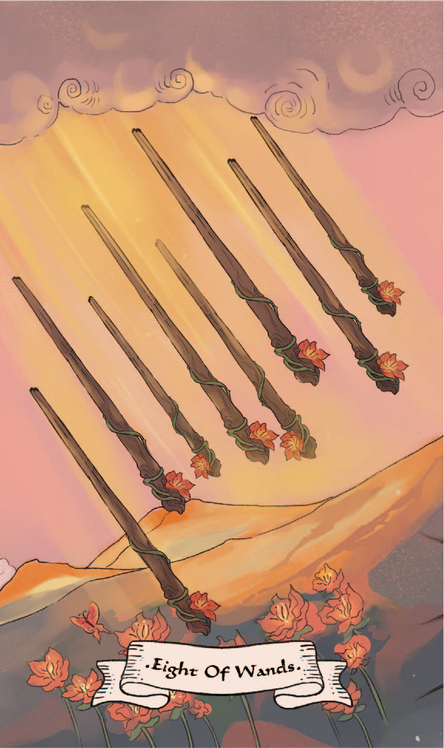 The Soul's Haven Tarot – Eight of Wands