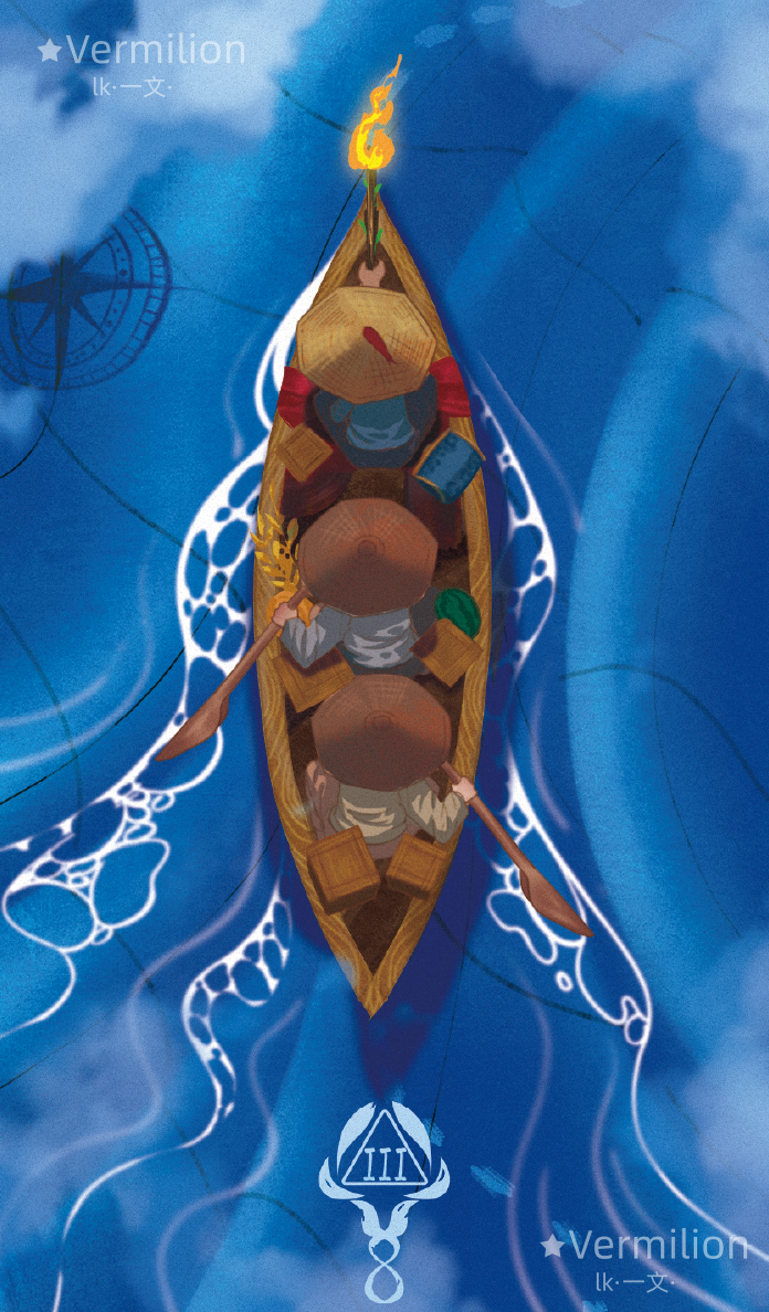 Starlit Gleanings Tarot – Three of Wands