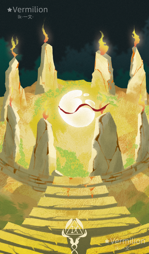 Starlit Gleanings Tarot – Nine of Wands