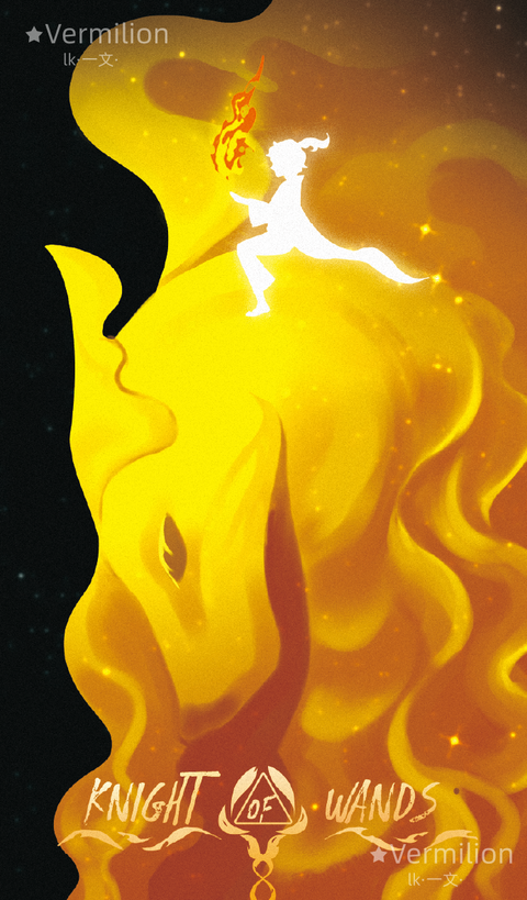 Starlit Gleanings Tarot – Knight of Wands