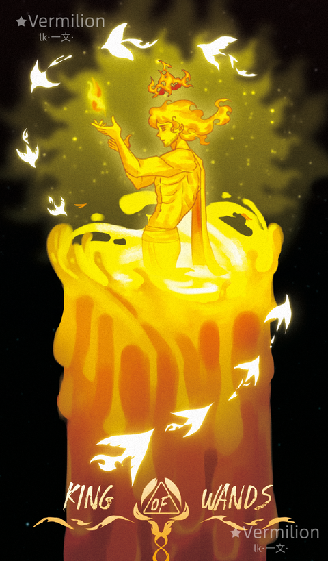 Starlit Gleanings Tarot – King of Wands