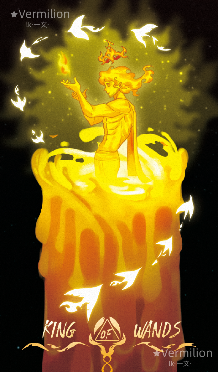 Starlit Gleanings Tarot – King of Wands