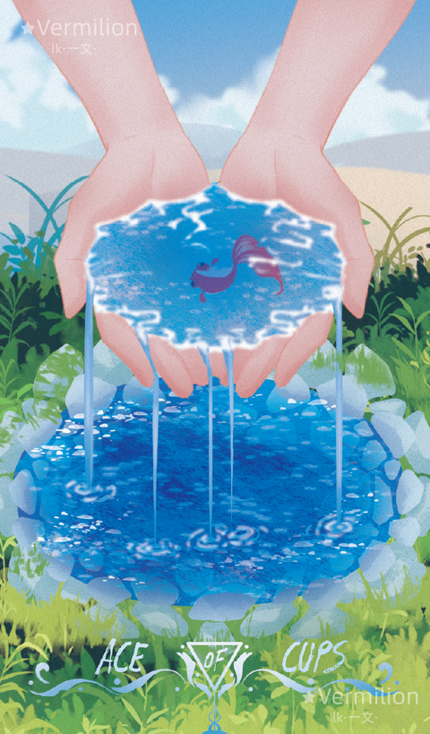 Starlit Gleanings Tarot – Ace of Cups