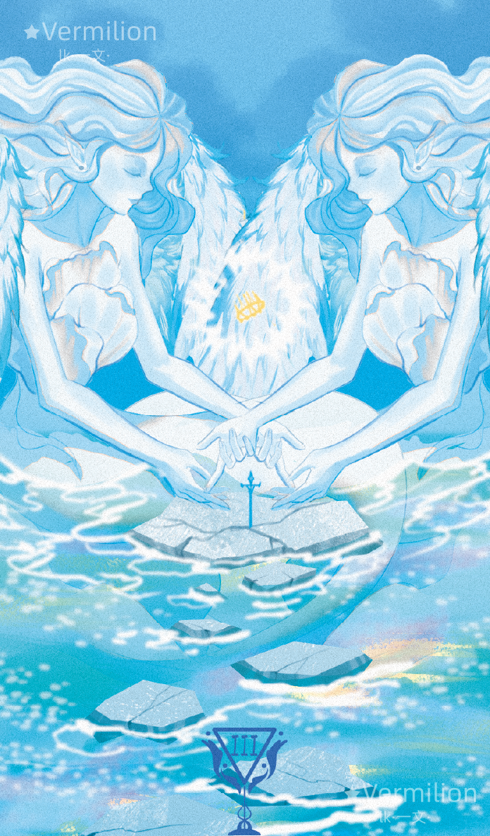 Starlit Gleanings Tarot – Three of Cups