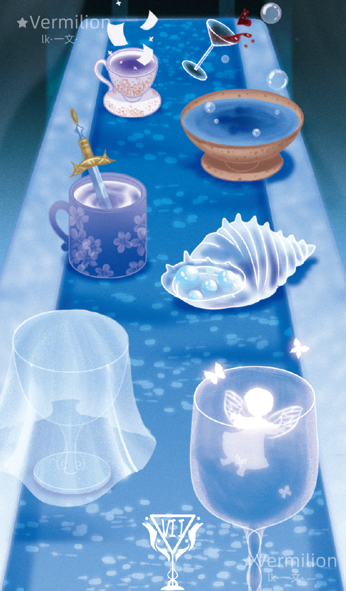 Starlit Gleanings Tarot – Seven of Cups