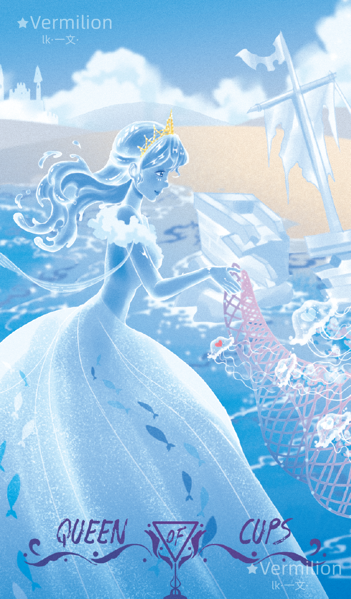 Starlit Gleanings Tarot – Queen of Cups
