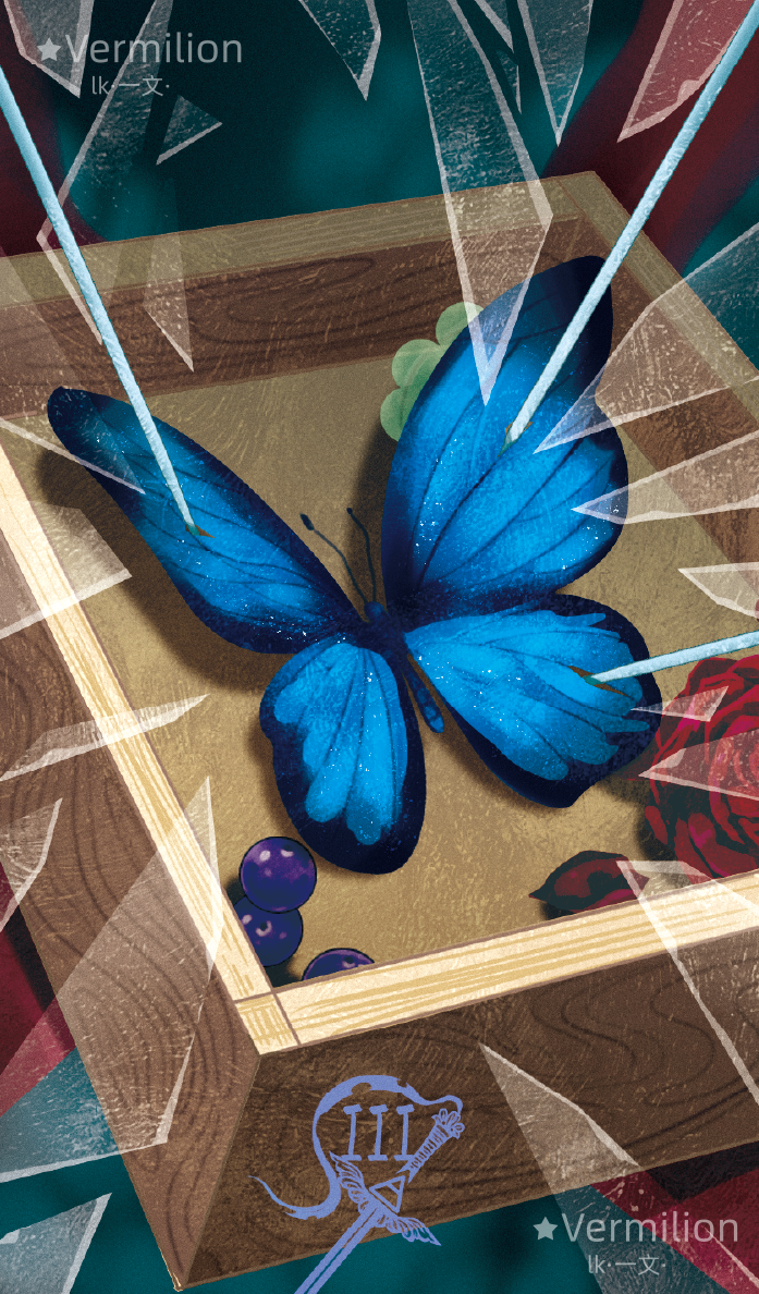 Starlit Gleanings Tarot – Three of Swords