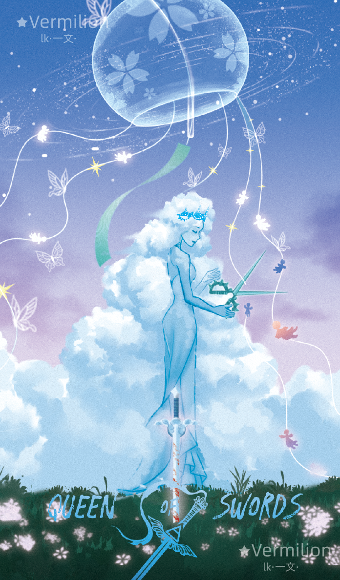 Starlit Gleanings Tarot – Queen of Swords
